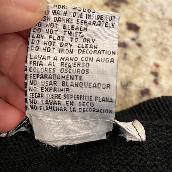 Victoria Jones Vintage Black Beaded Cardigan Sweater Large - Picture 9 of 16